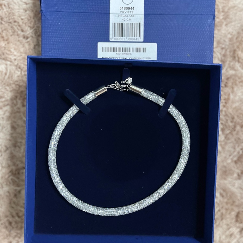 Swarovski Silver Necklace with Crystal Accents